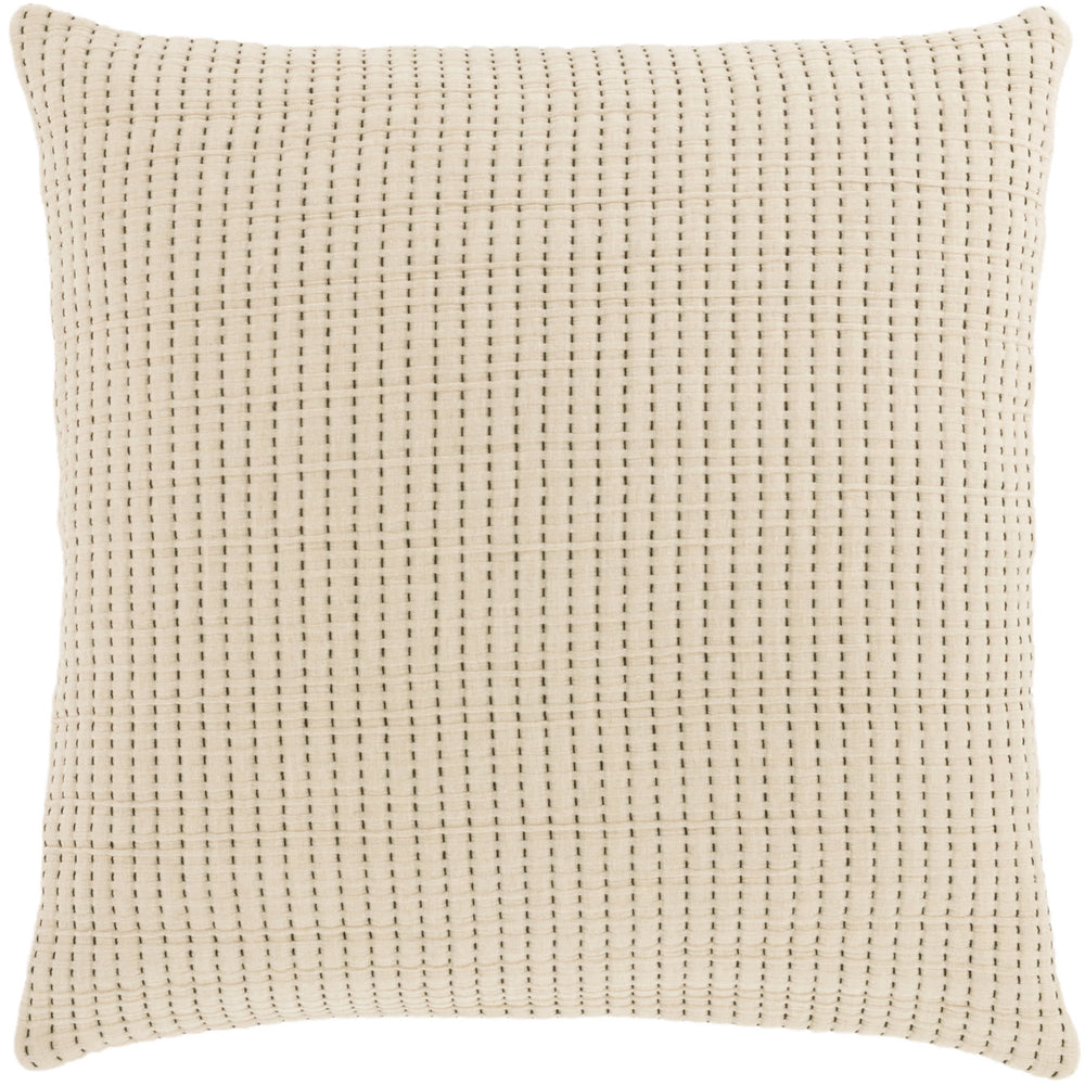 Pick Stitch Matelasse Sham | Natural