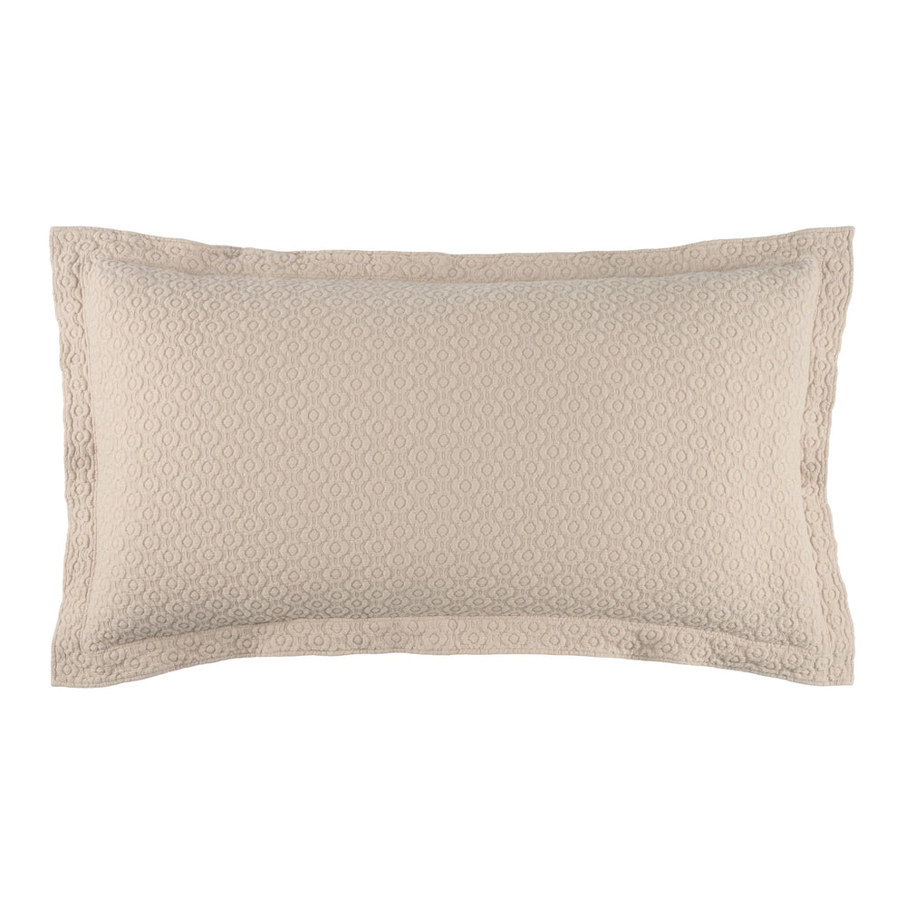Intaglio Matelasse Sham | Oatmeal