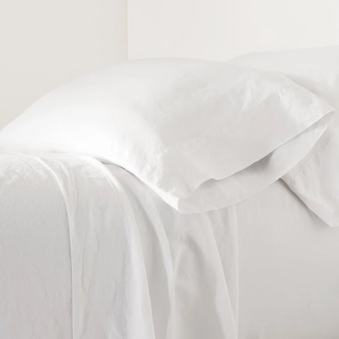 Luna Linen Sheet Set | White