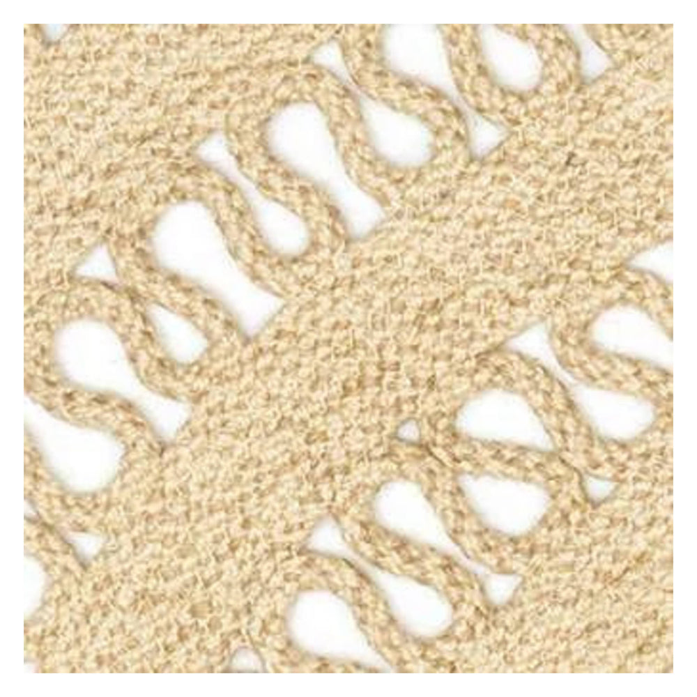 Bowline Handwoven Indoor/Outdoor Round Rug Swatch | Natural
