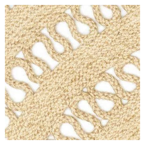Bowline Handwoven Indoor/Outdoor Round Rug Swatch | Natural