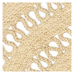 Bowline Handwoven Indoor/Outdoor Round Rug Swatch | Natural