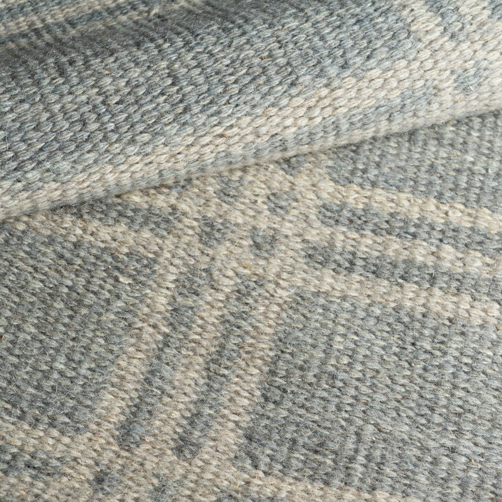 Mason Hand Woven Wool Rug | Slate Blue