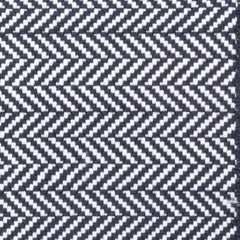 Herringbone Indigo/White Handwoven Indoor/Outdoor Custom Rug Swatch