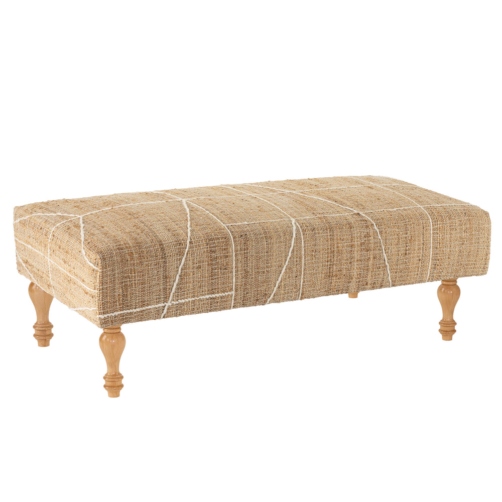 Judson Custom Rug Ottoman | Ivory
