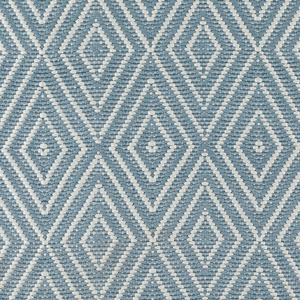 Diamond Handwoven Indoor/Outdoor Rug Swatch | Slate/Light Blue