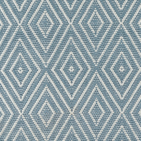 Diamond Handwoven Indoor/Outdoor Rug Swatch | Slate/Light Blue