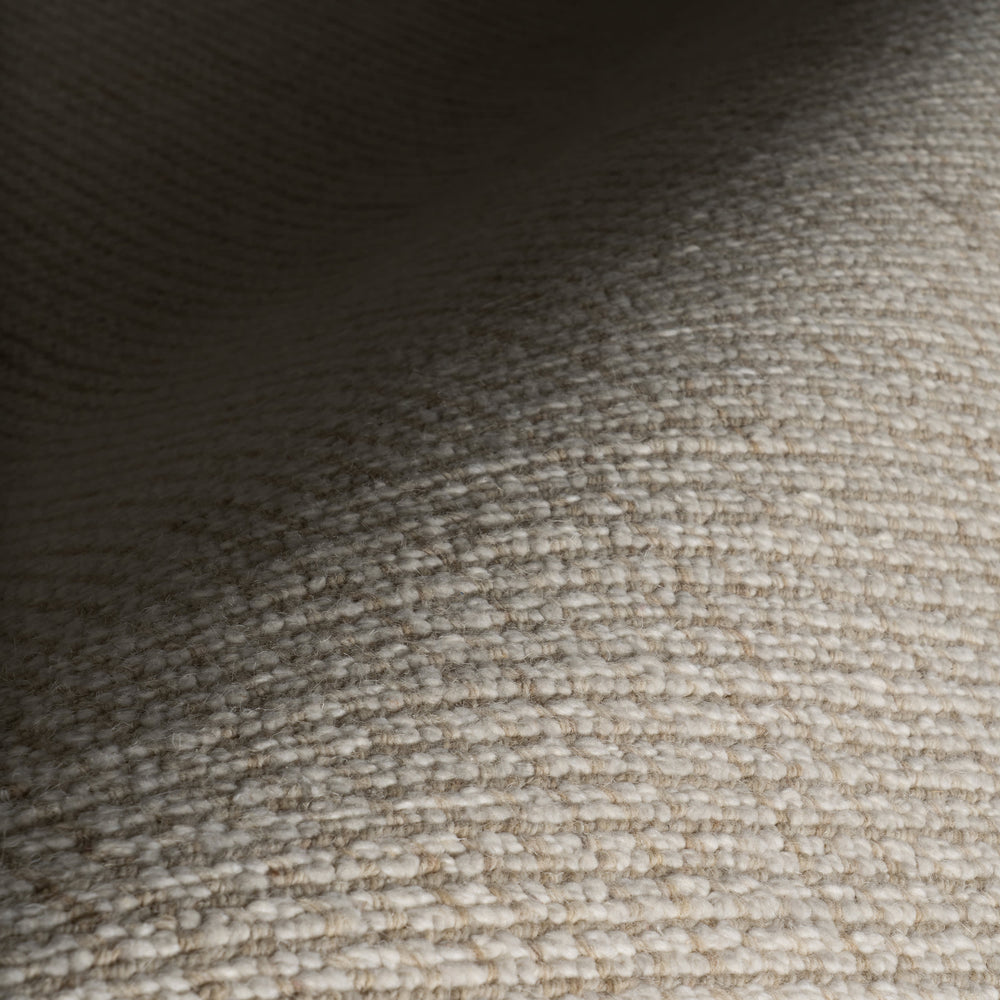 Yadira Geometric Woven Wool Custom Rug | Natural