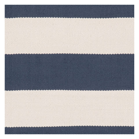 Banks Stripe Handwoven Indoor/Outdoor Rug Swatch | Navy