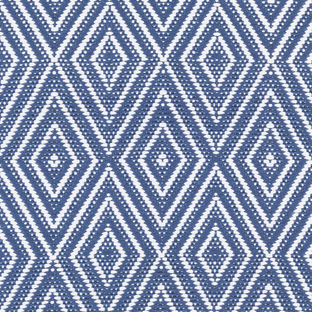 Diamond Handwoven Indoor/Outdoor Rug Swatch | Denim/White