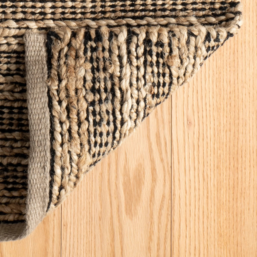 Simba Handwoven Jute Rug | Black