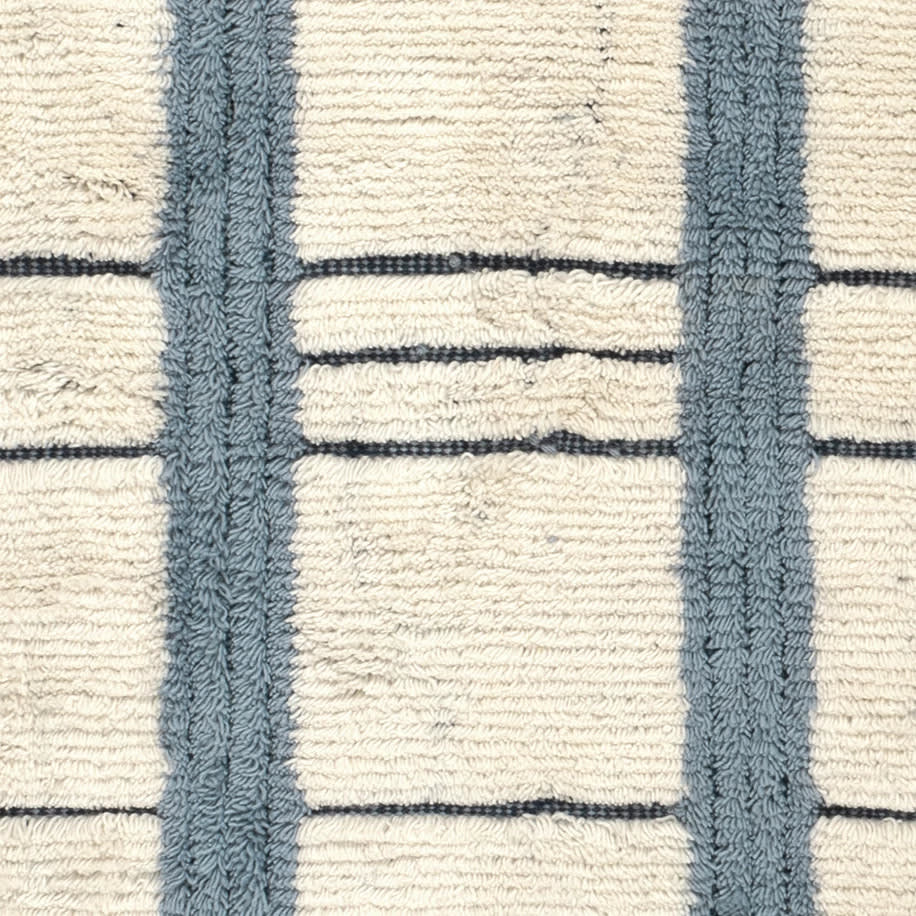 Tory Hand Knotted Wool Rug Swatch | Pewter Blue