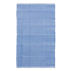 Herringbone Handwoven Indoor/Outdoor Rug | French Blue/White