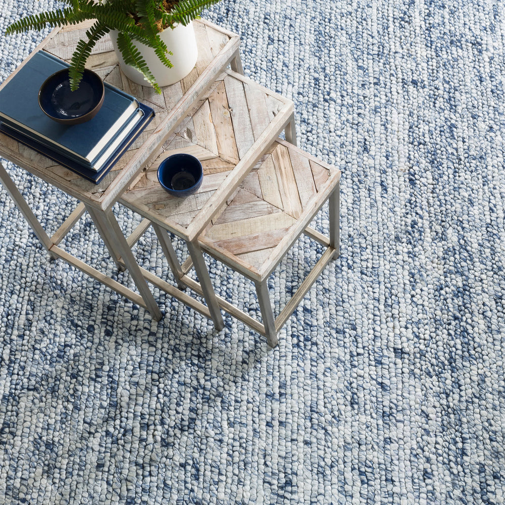 Niels Handwoven Woolviscose Rug | Navy