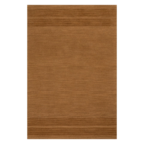 Cotina Modern Bordered Handmade Wool Rug | Tan
