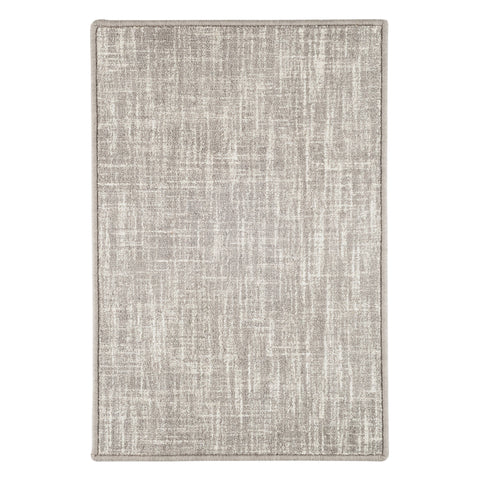 Crosshatch Dove Grey Hand Micro Hooked Wool Custom Rug