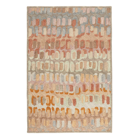 Paint Chip Stone Hand Micro Hooked Wool Custom Rug