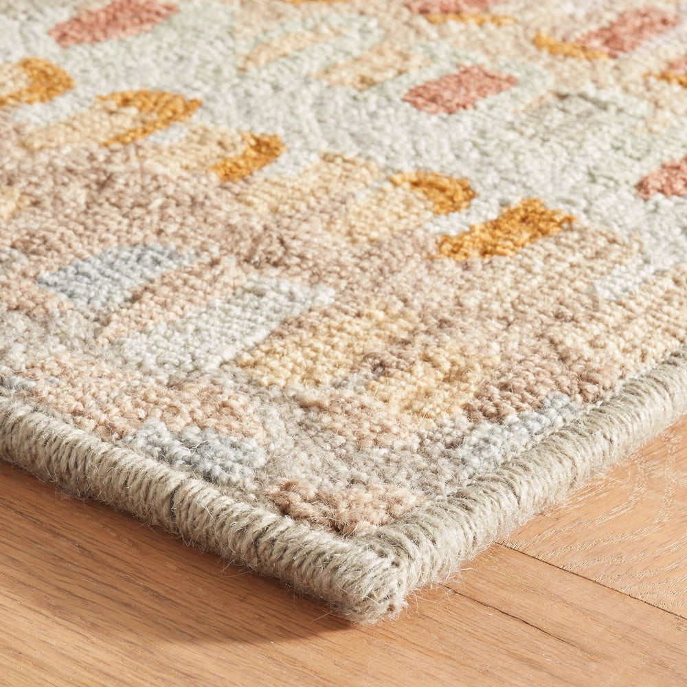 Paint Chip Hand Micro Hooked Wool Custom Rug | Stone