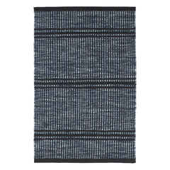 Malta Handwoven Wool Rug | Navy