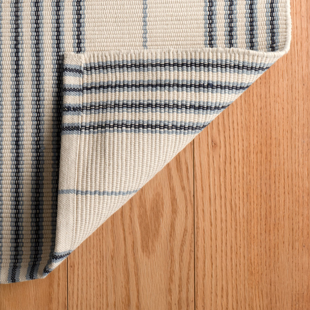 Conway Handwoven Cotton Rug | Blue