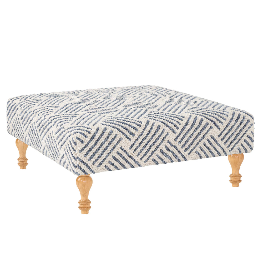 Layers Rug Ottoman | Indigo