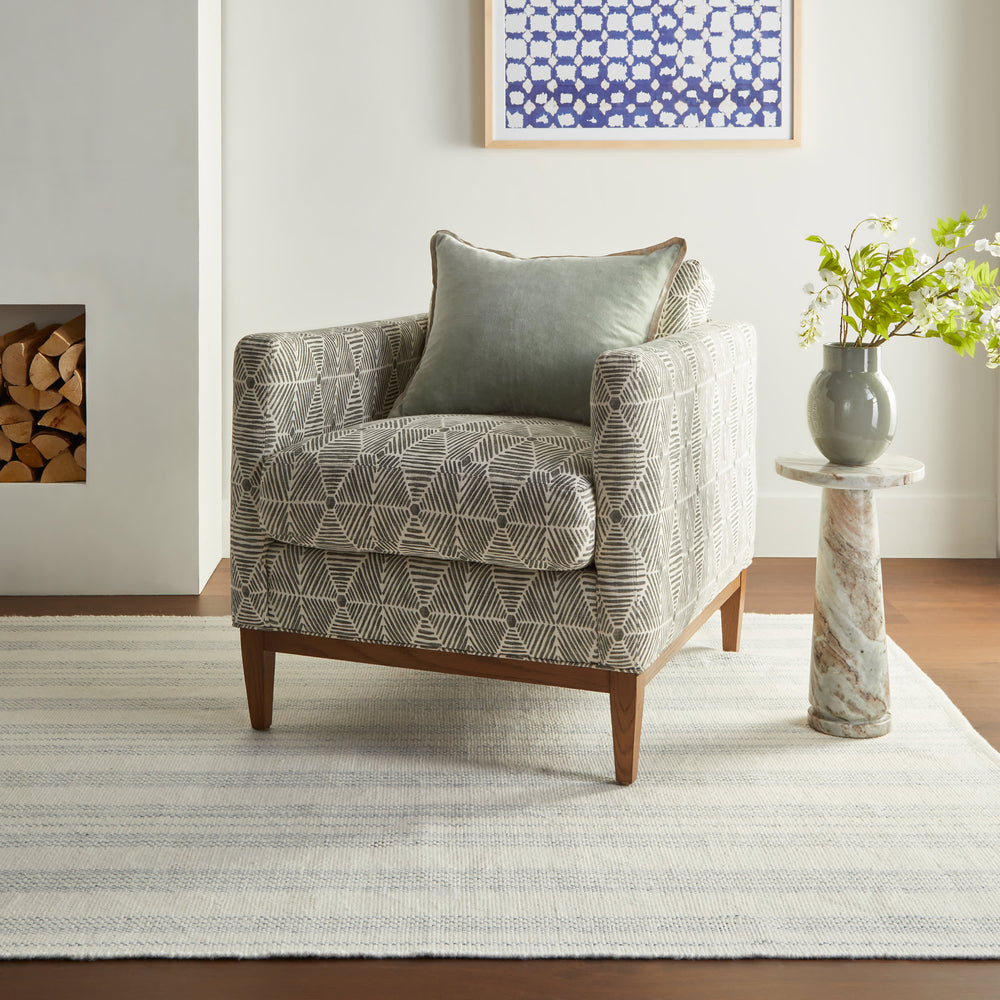 Nexel Striped Farmhouse Rug | Blue