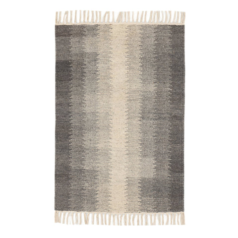 Ronan Ikat Grey Handwoven Wool Rug