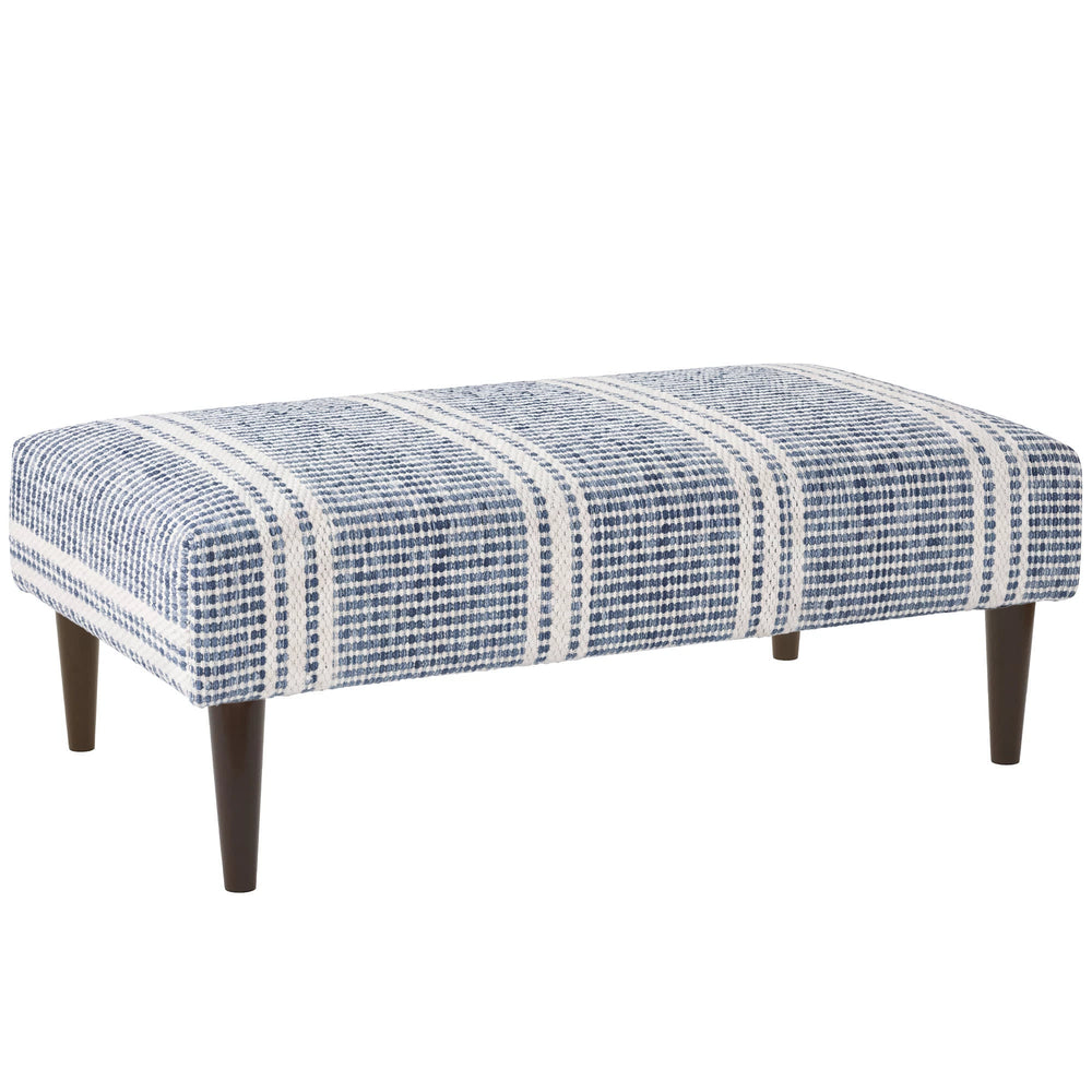Malta Rug Ottoman | Blue