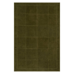 Sahar Solid Modern Wool Rug | Green