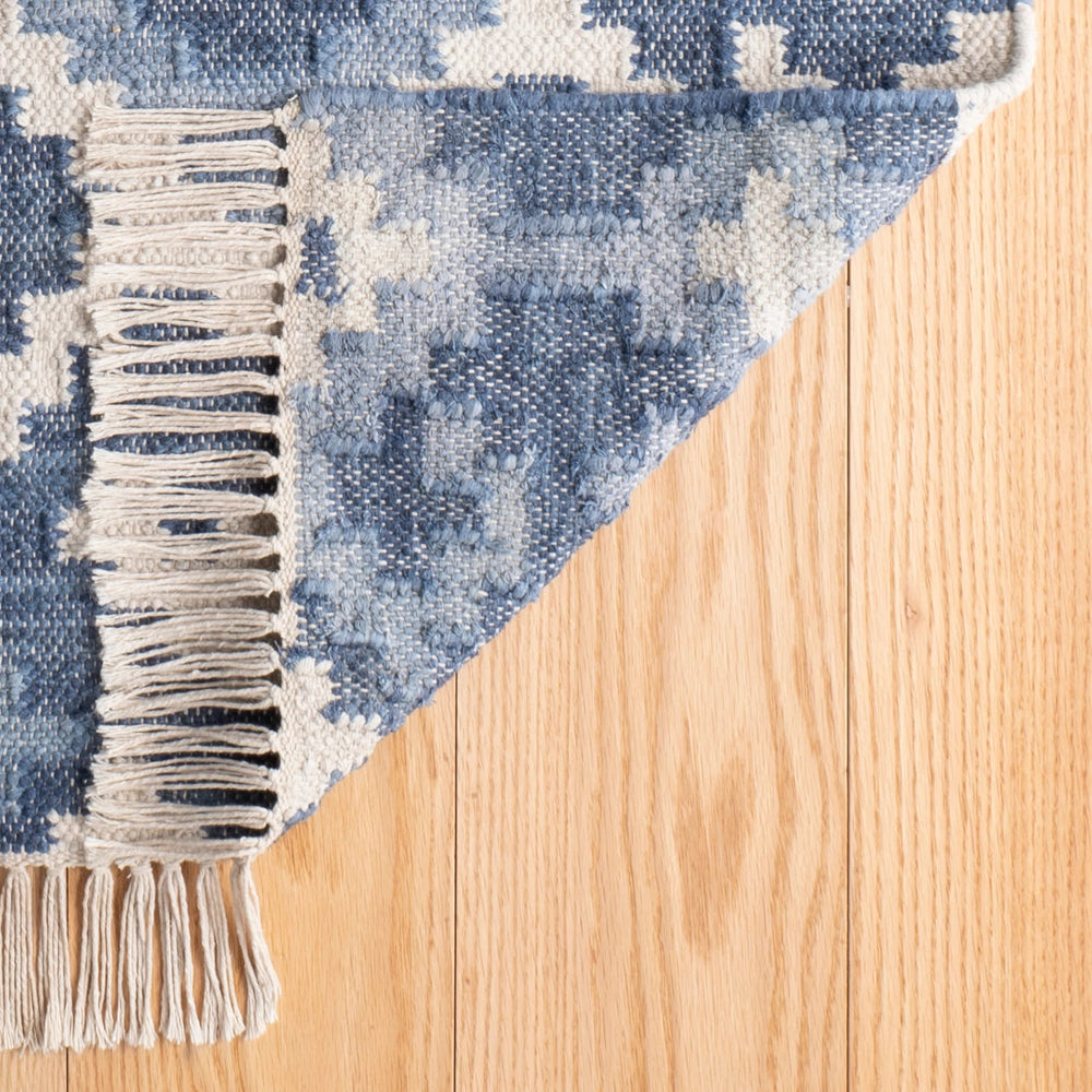 Marmara Kilim Handwoven Cotton Rug | Blue
