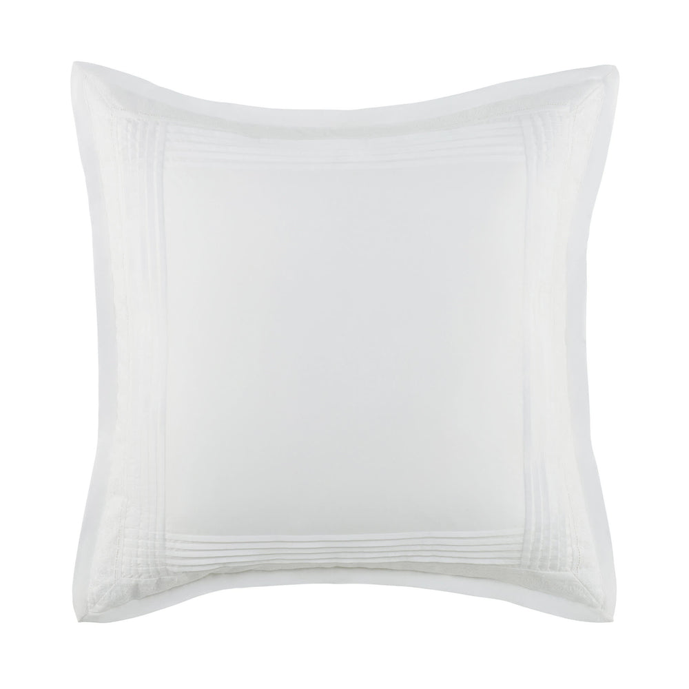 Faith Embroidered Sham | White