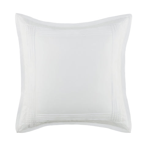 Faith Embroidered Sham | White