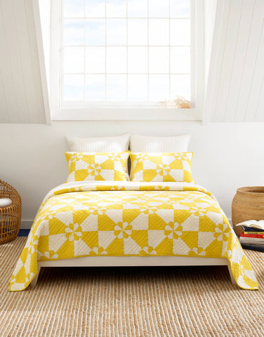 Sunny Side Yellow Quilted Sham