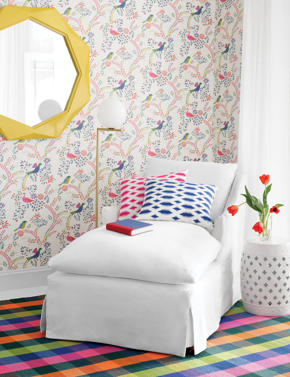 Namaste Slipcovered Chaise | White