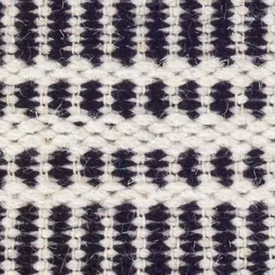 Malta Black/Ivory Handwoven Wool Rug Swatch