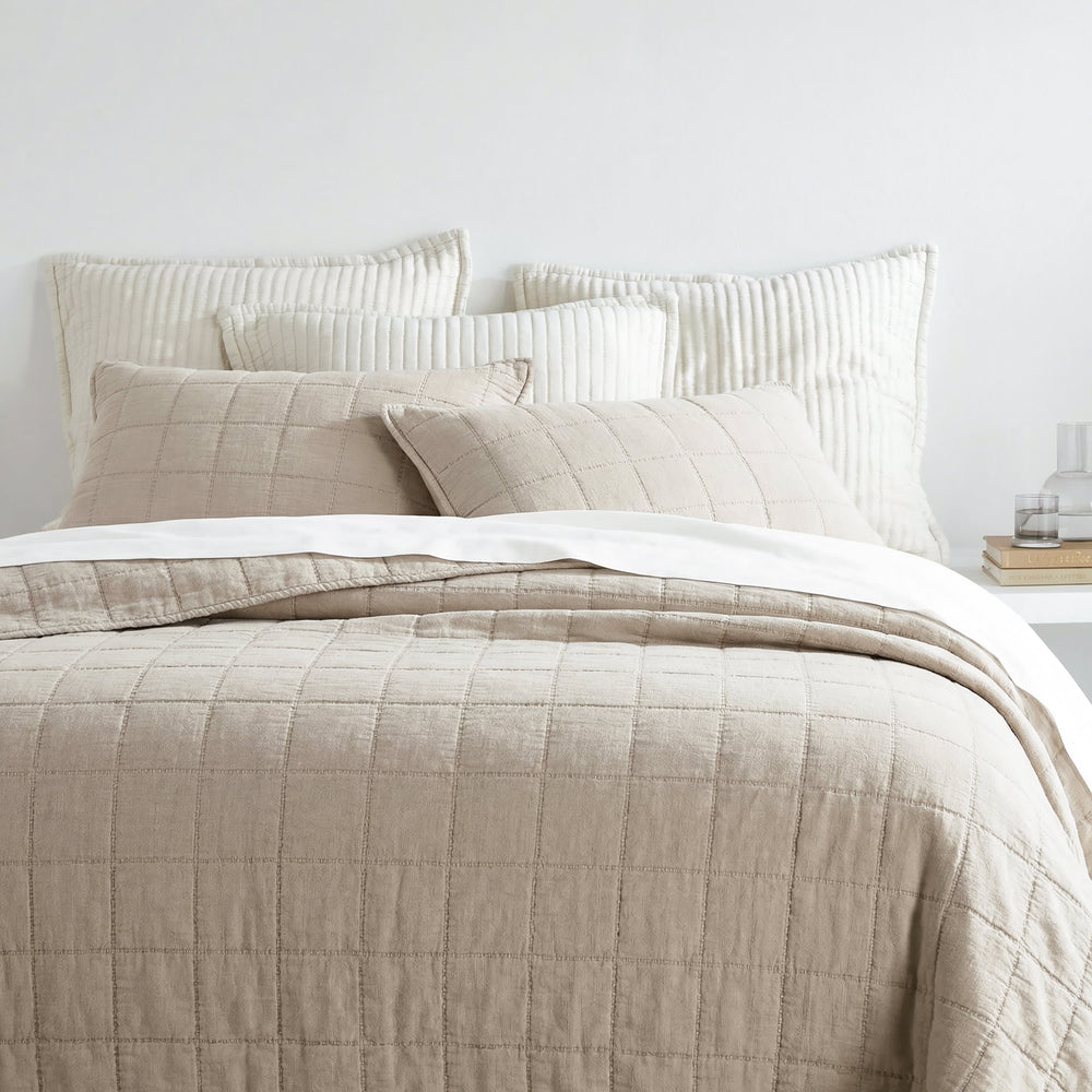 Monet Quilted Sham | Natural