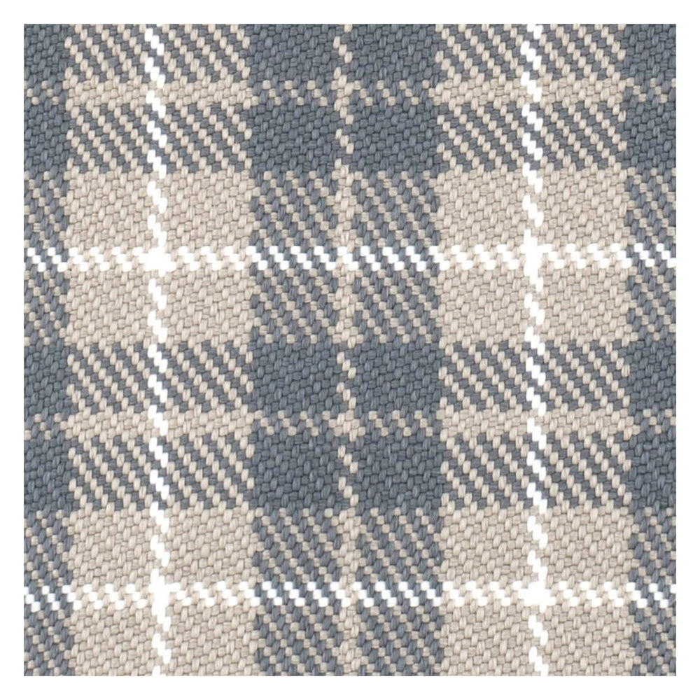 Lakeville Plaid Handwoven Indoor/Outdoor Rug Swatch | Charcoal