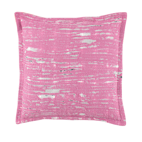 Mabel Distressed Pink Decorative Pillow Cover Swatch