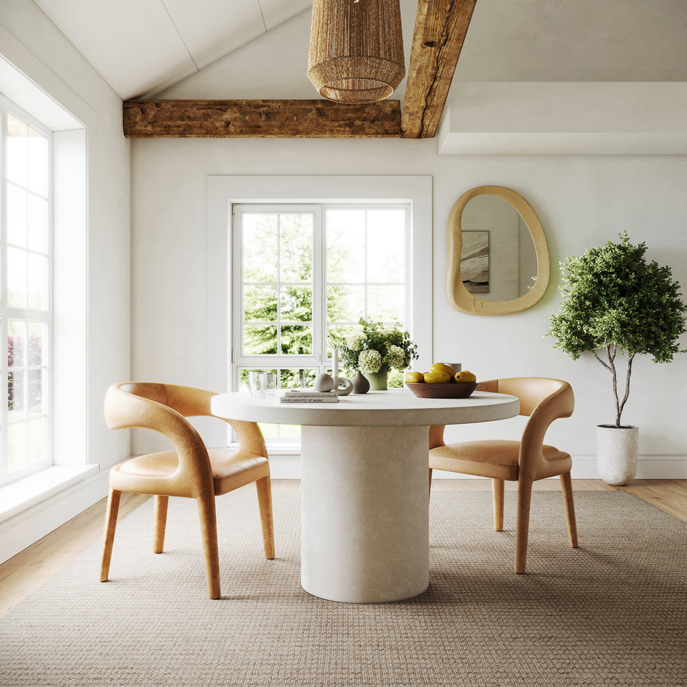 Yadira Geometric Woven Wool Custom Rug | Natural
