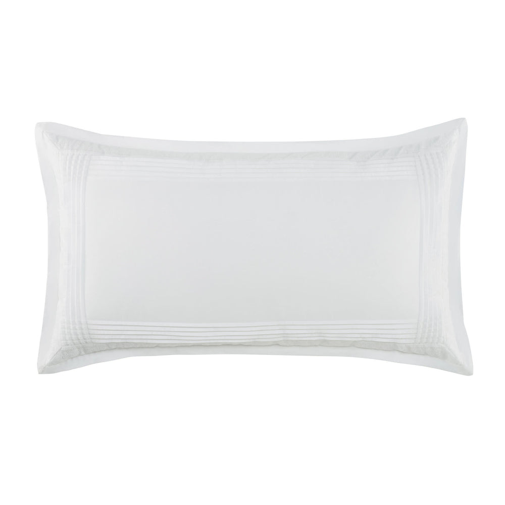 Faith Embroidered Sham | White