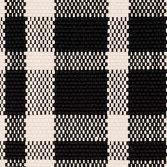 Tattersall Black Handwoven Indoor/Outdoor Rug Swatch