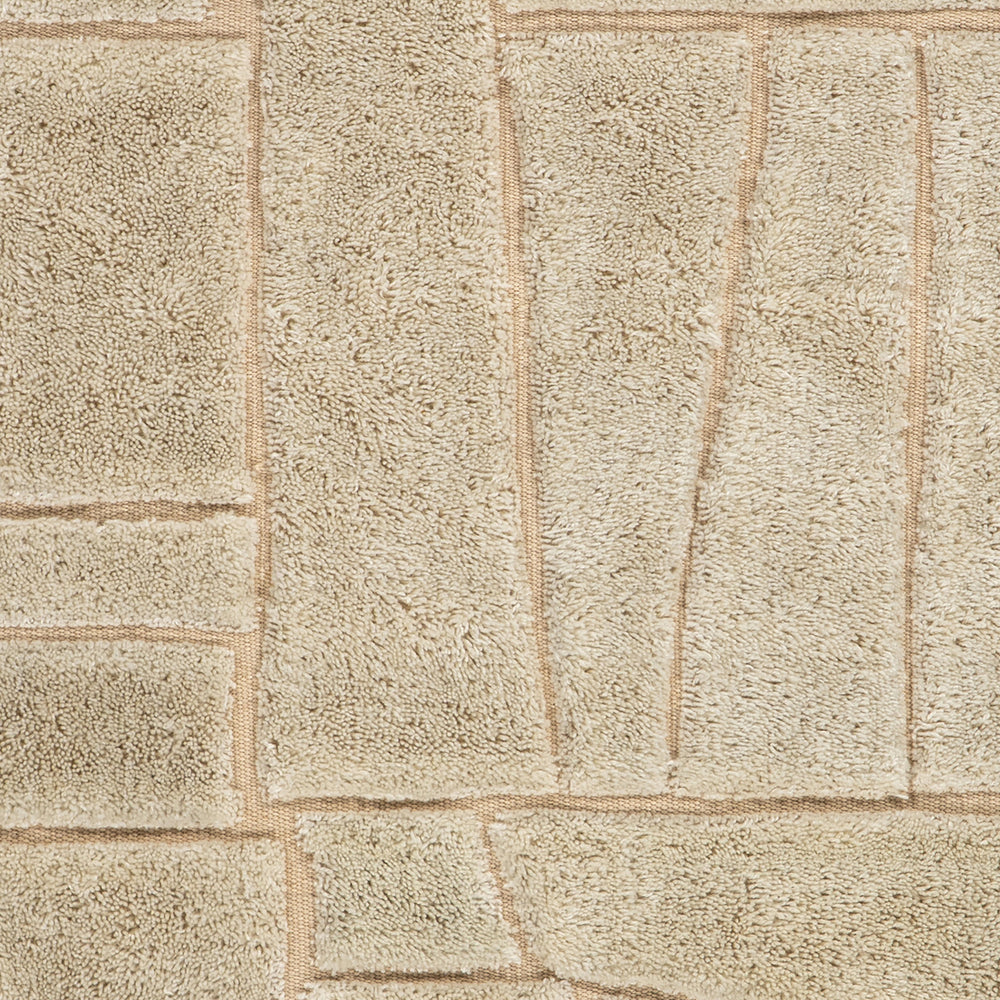Drela Abstract Bohemian Rug Swatch | Ivory