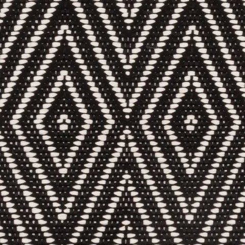 Diamond Black/Ivory Handwoven Indoor/Outdoor Custom Rug Swatch