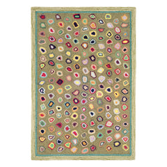 Cat's Paw Hand Micro Hooked Wool Rug | Sage