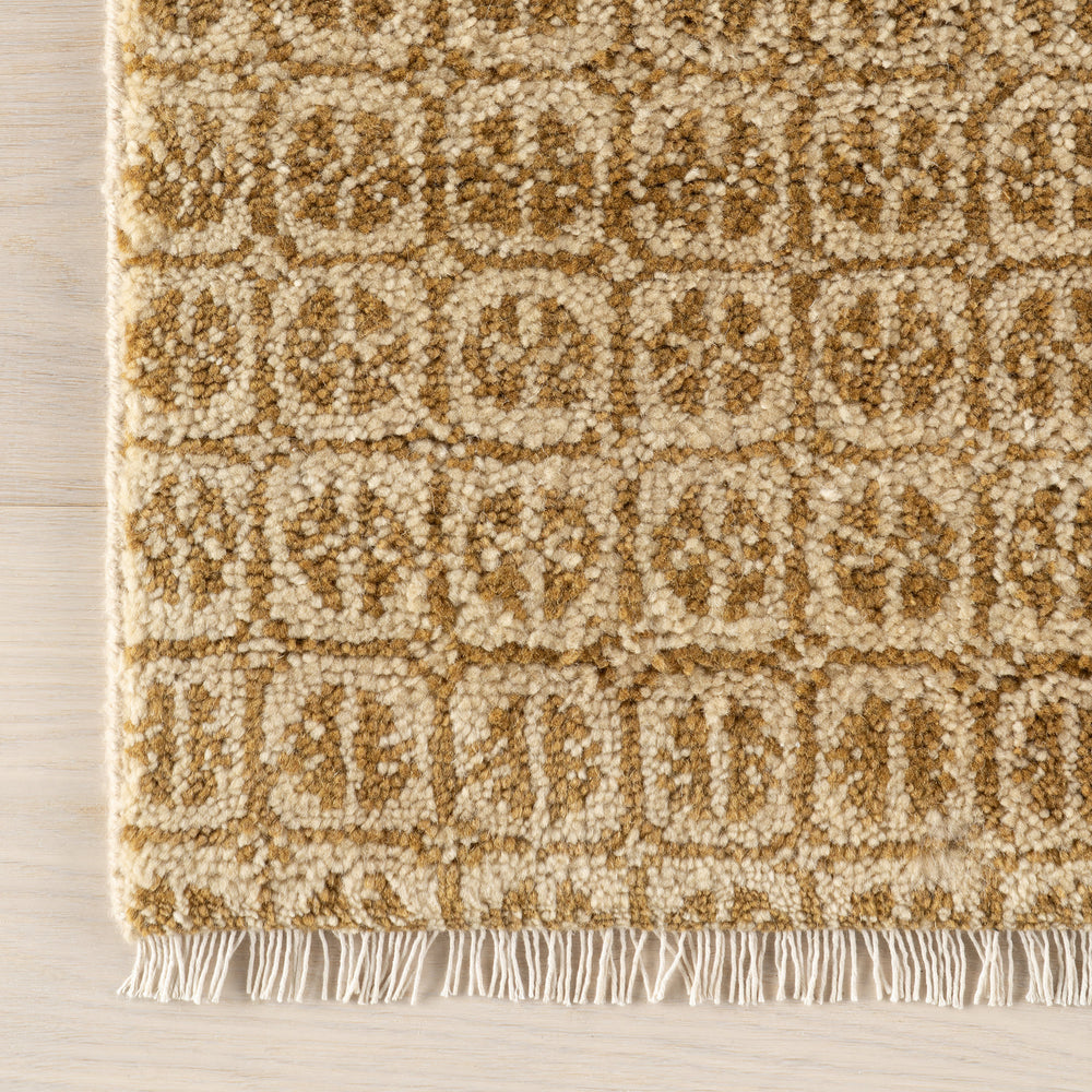 Tullie Hand Knotted Wool Rug Swatch | Ochre