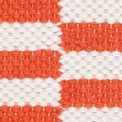 Sailing Stripe Tangerine Handwoven Indoor/Outdoor Rug Swatch