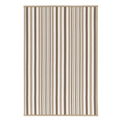Lyndon Stripe Woven Indoor/Outdoor Custom Rug | Khaki