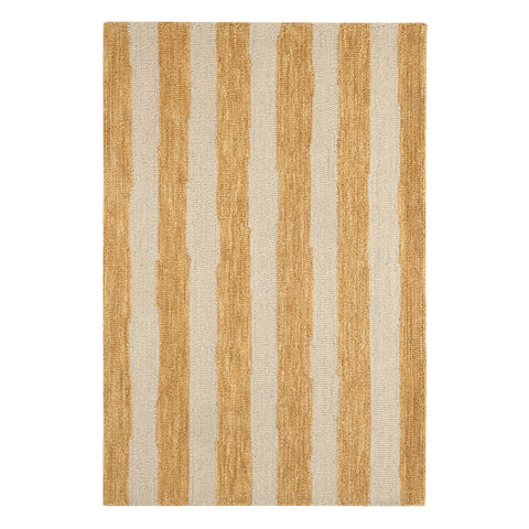 Silas Stripe Gold Hand Micro Hooked Wool Rug