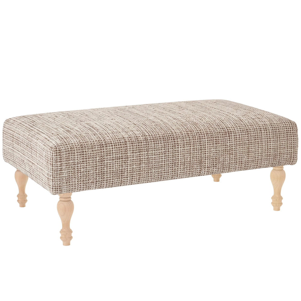 Marled Rug Ottoman | Brown