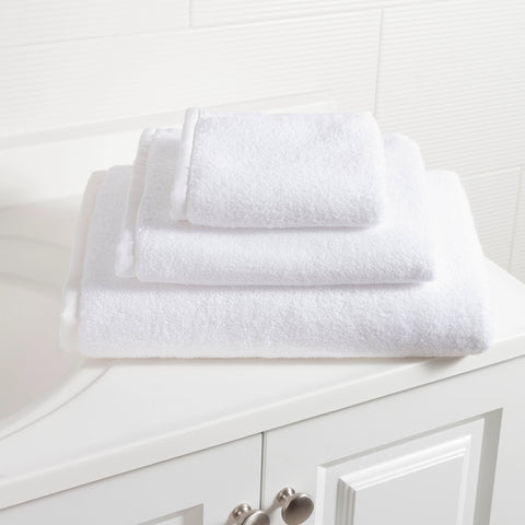 Signature Banded White/White Towel